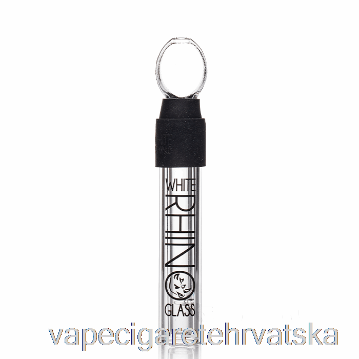 Vape Cigarete Bijelo Rhino Staklo Tupi Klizač Prozirno